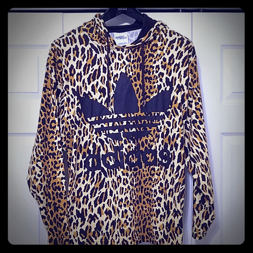RARE Jeremy Scott X Adidas Limited Leopard Hoodie